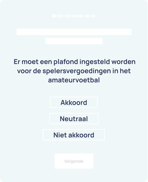 voorbeeld over het formuleren van de antwoordopties