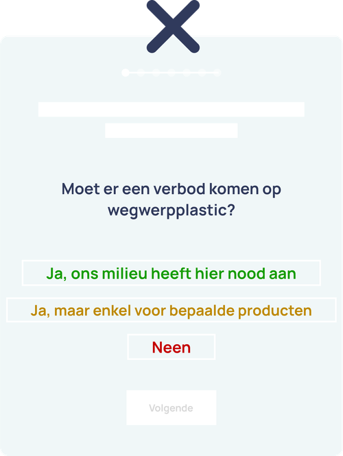 voorbeeld over het formuleren van de antwoordopties