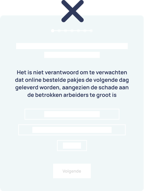 voorbeeld in verband met het formuleren van een stelling of vraag