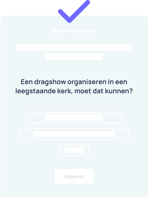 voorbeeld in verband met het formuleren van een stelling of vraag