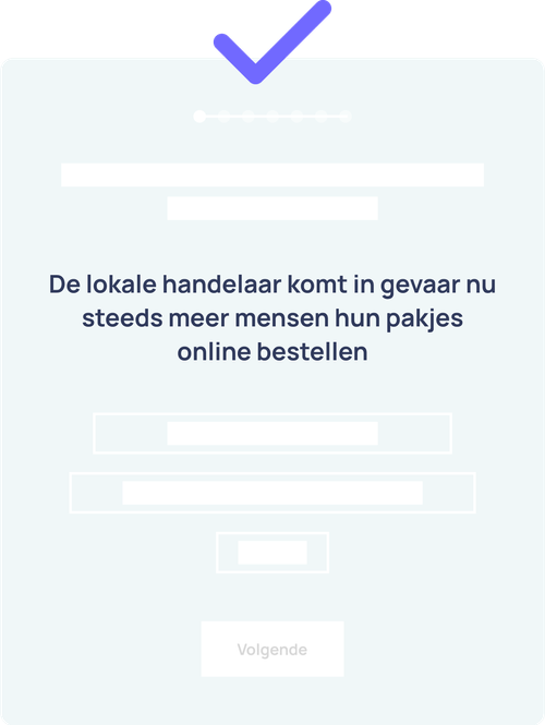 voorbeeld in verband met het formuleren van een stelling of vraag