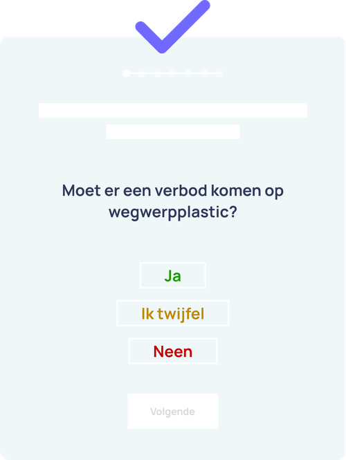 voorbeeld over het formuleren van de antwoordopties