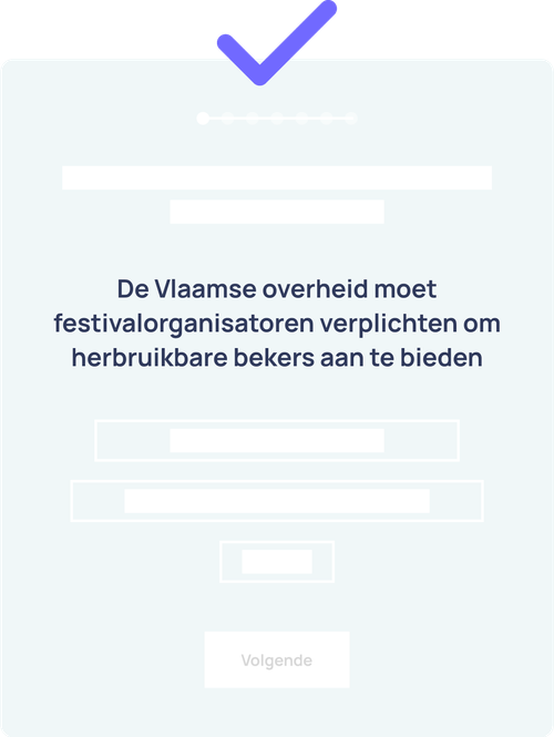 voorbeeld in verband met het formuleren van een stelling of vraag