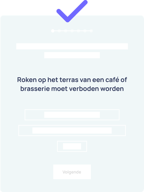 voorbeeld in verband met het formuleren van een stelling of vraag