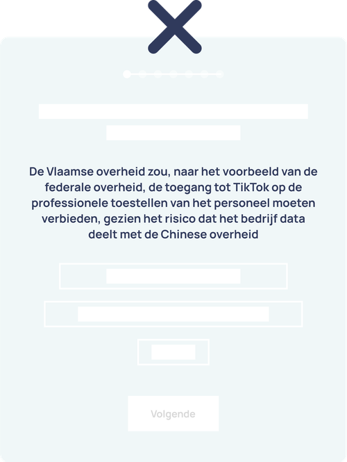 voorbeeld in verband met het formuleren van een stelling of vraag