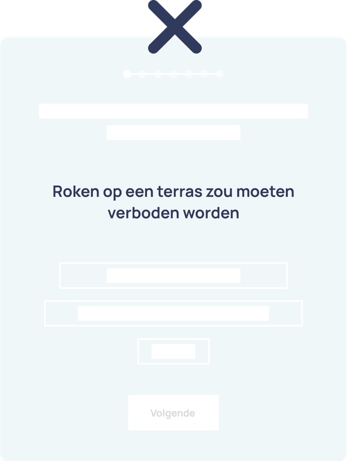 voorbeeld in verband met het formuleren van een stelling of vraag