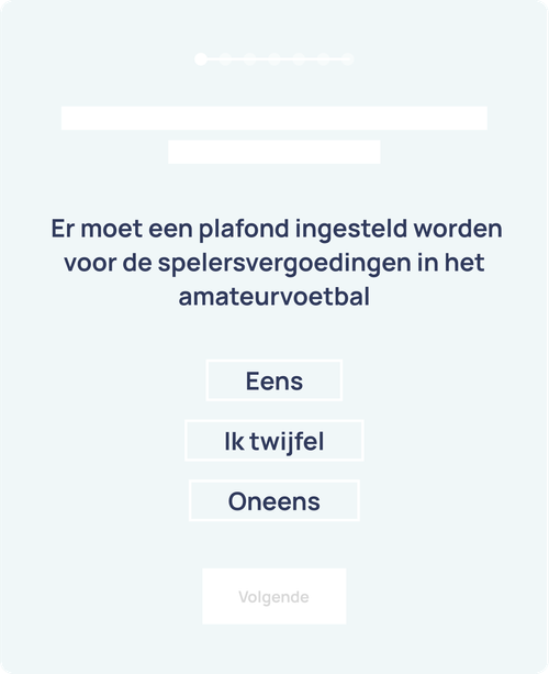 voorbeeld over het formuleren van de antwoordopties