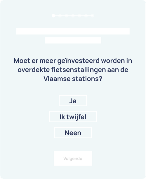 voorbeeld over het formuleren van de antwoordopties