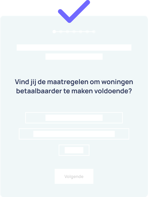 voorbeeld in verband met het formuleren van een stelling of vraag