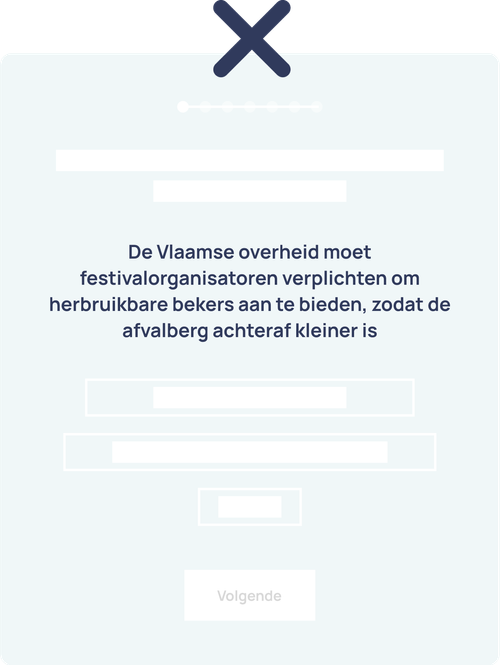voorbeeld in verband met het formuleren van een stelling of vraag