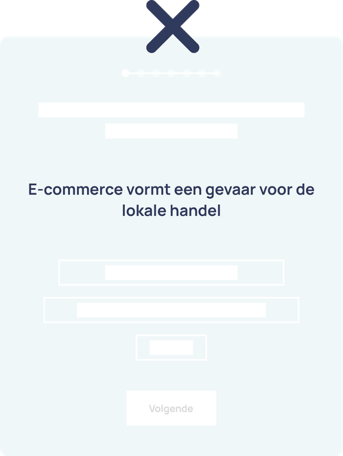 voorbeeld in verband met het formuleren van een stelling of vraag