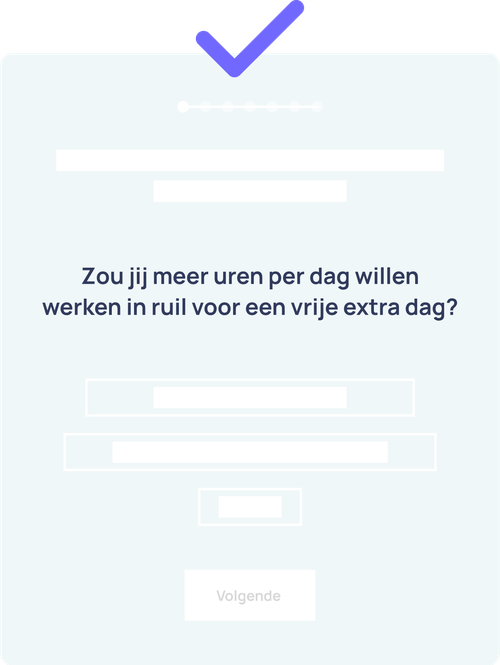 voorbeeld in verband met het formuleren van een stelling of vraag