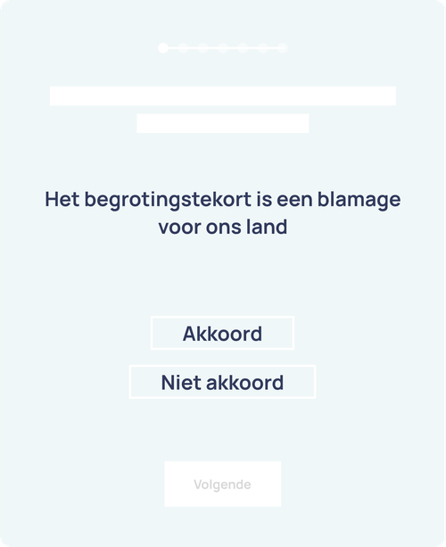 voorbeeld over het formuleren van de antwoordopties