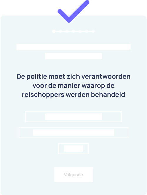 voorbeeld in verband met het formuleren van een stelling of vraag